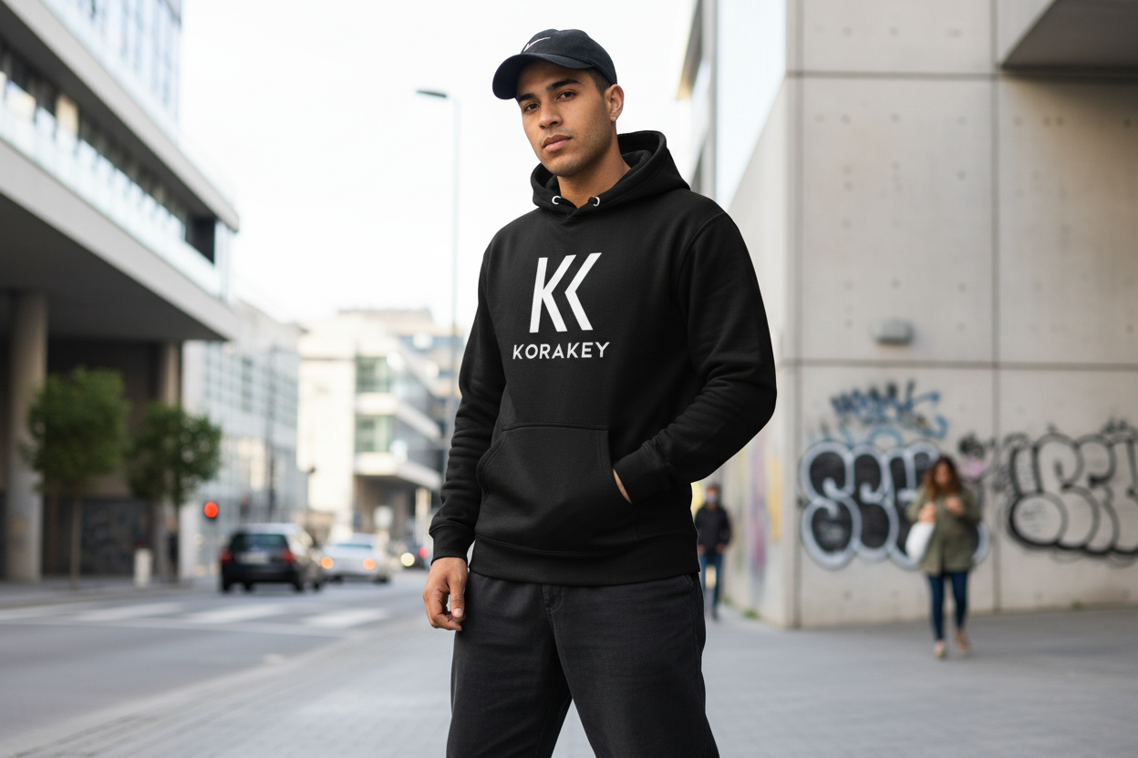 Core-Hoodie Black Lifestyle